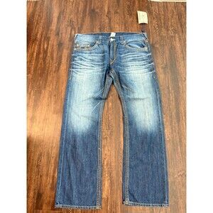 True Religion STRAIGHT OLD MULTI QT Jeans For Mens sz 40 MDE800GS8M Medium Blue